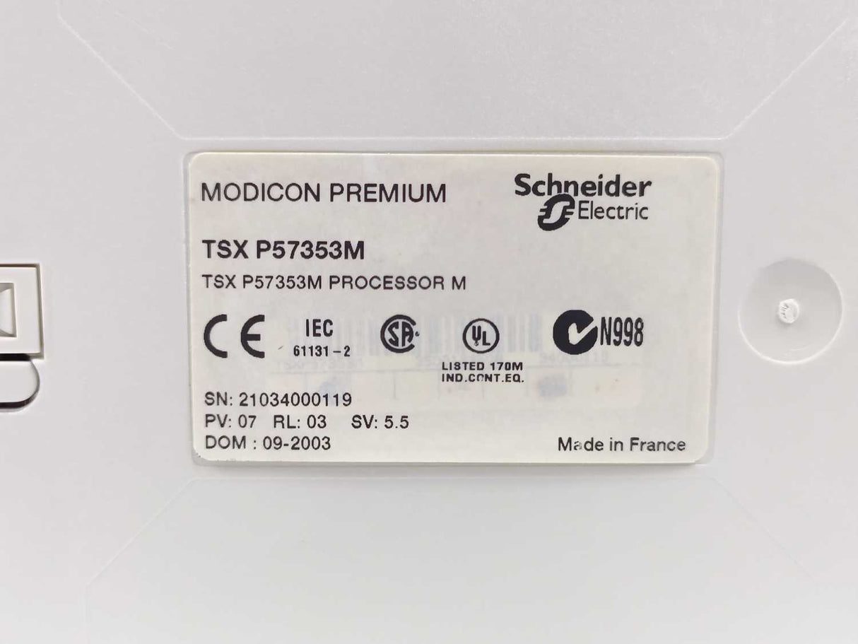 Schneider Electric TSXP57353M Processor Module w/ TSXMRPC768K