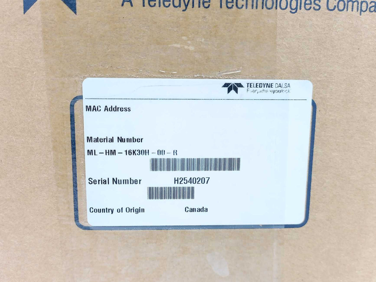 Teledyne Dalsa ML-FM-16K15A-00-R Linea ML 16k Monochrome Line Scan , like new