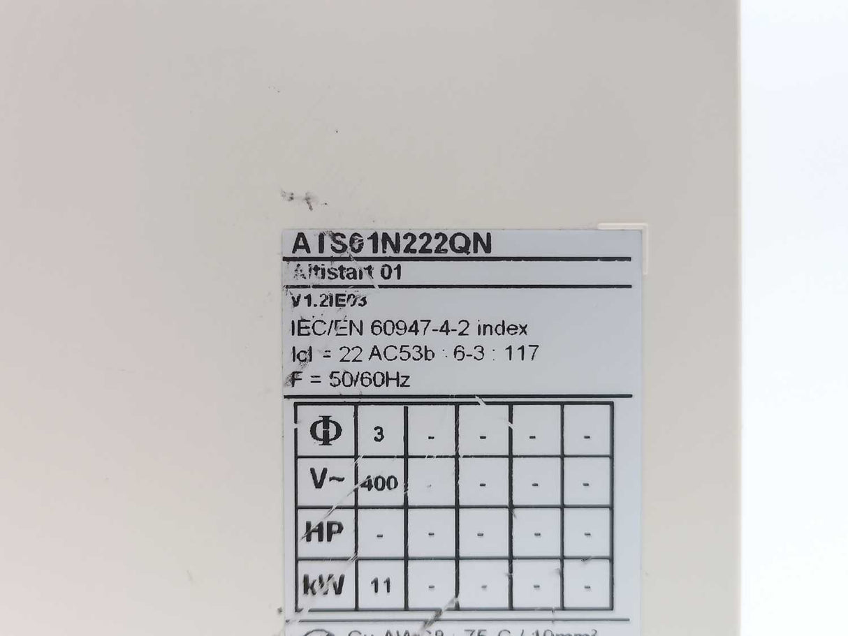 Schneider / Telemecanique AIS01N222QN Softstarter 22A 3x380-415V