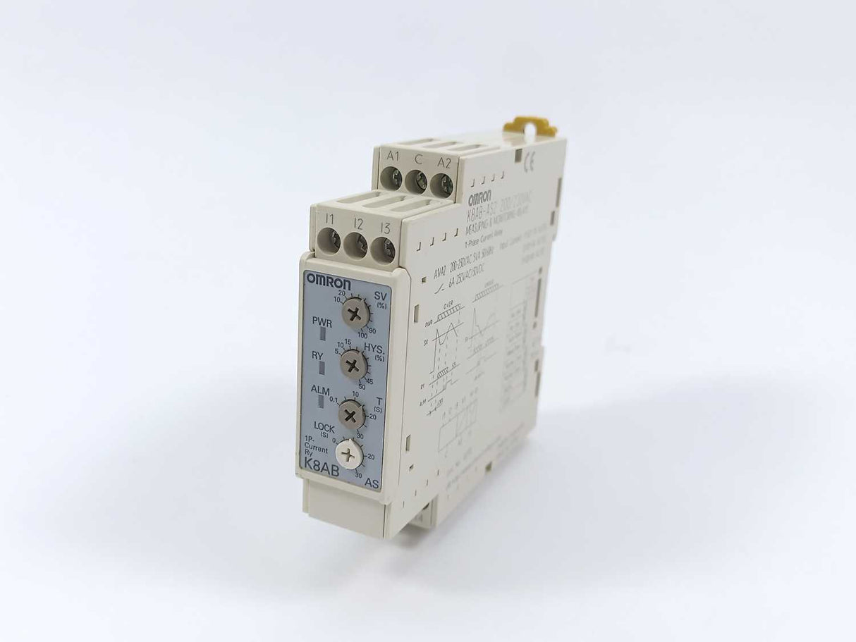 OMRON K8AB-AS2 Current Measuring and Monitoring Relay; 200/230VAC