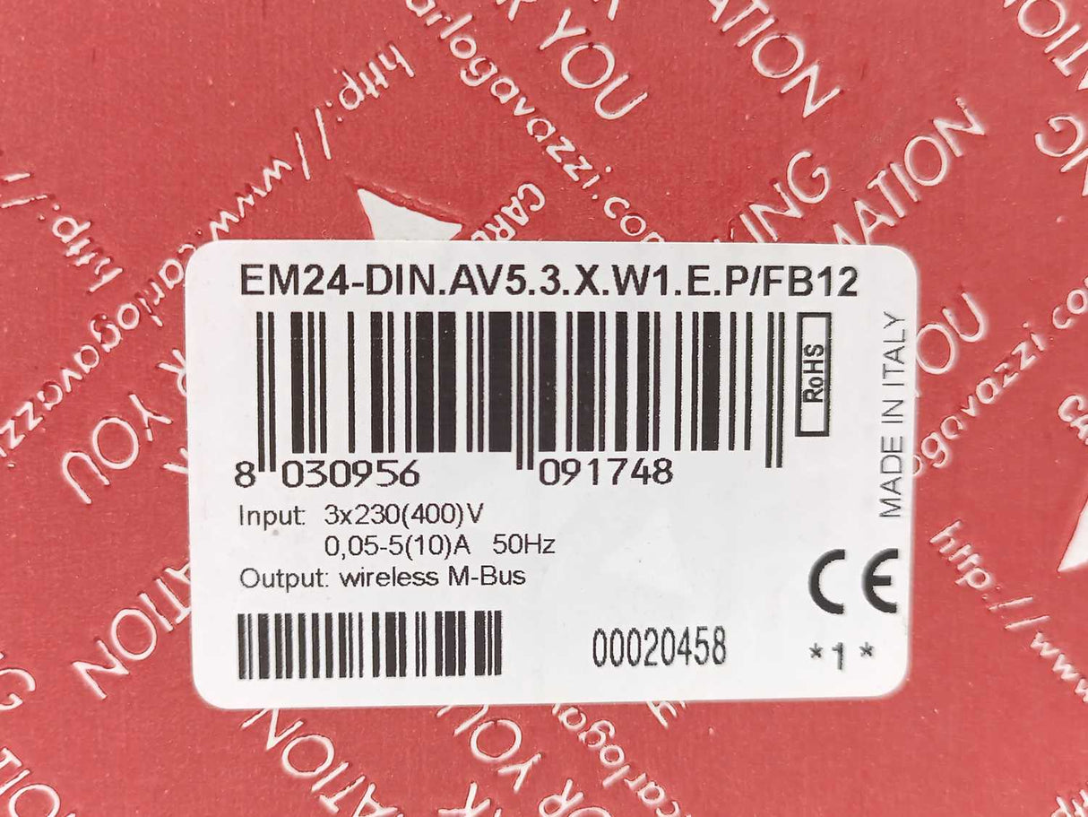 Carlo Gavazzi EM24-DIN.AV5.3.X.W1.E.P/FB12 Three-phase MID Energy Analyzer