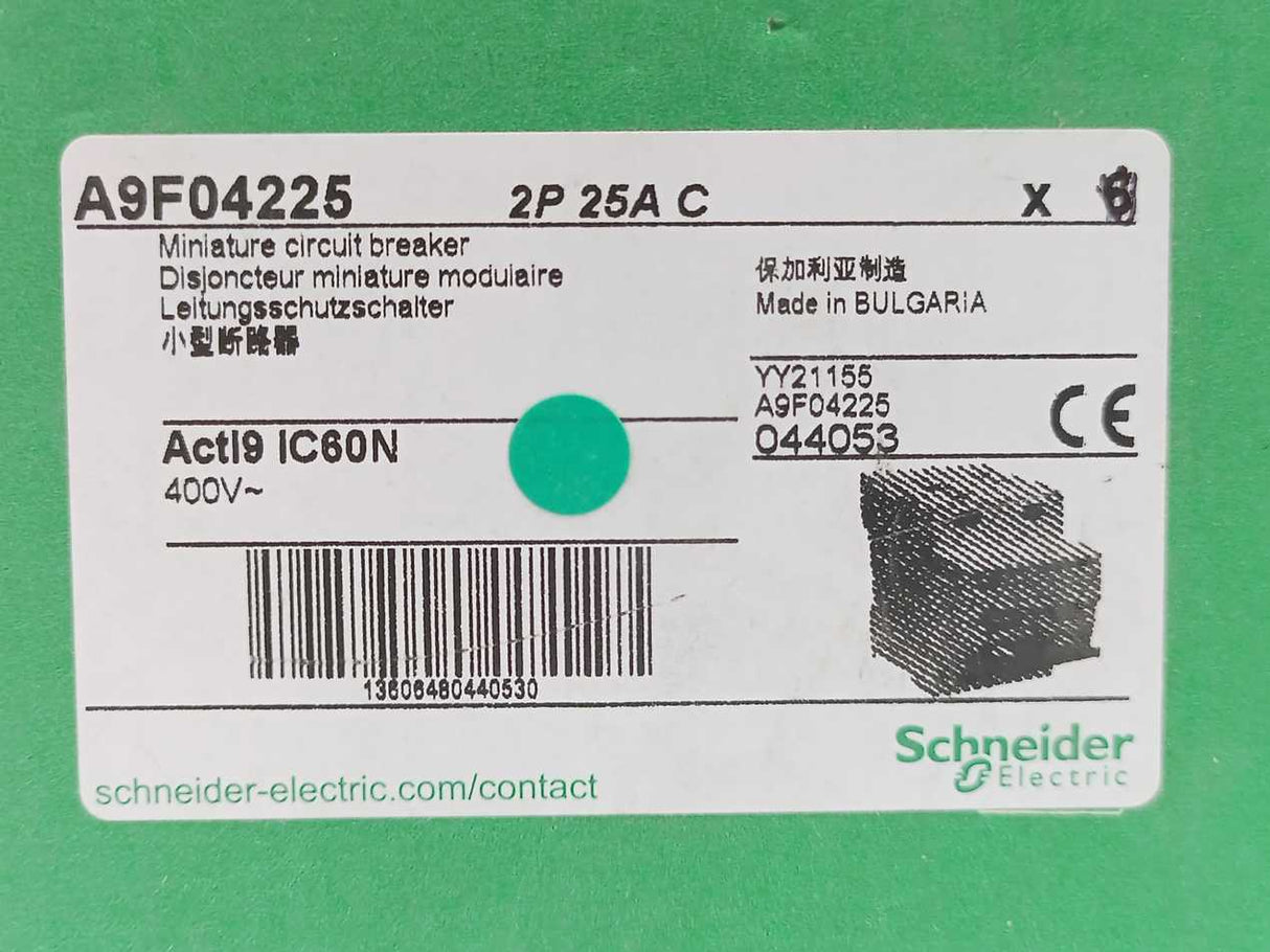 Schneider Electric A9F04225 Miniature Circuit Breaker Batch 5 Pcs.