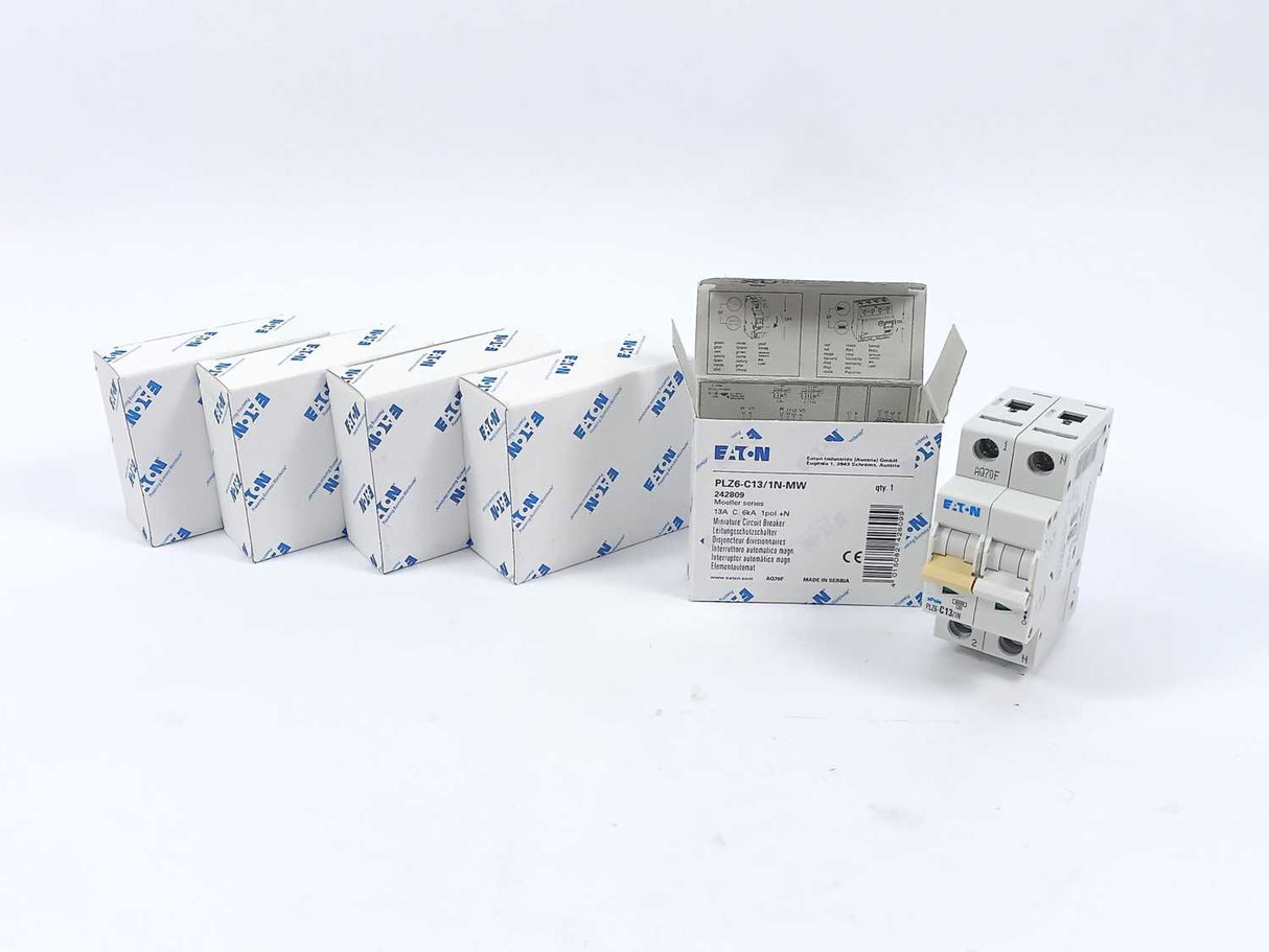 Eaton 242809 Over Current Switch PLZ6-C13/1N-MW Batch 5 Pcs.
