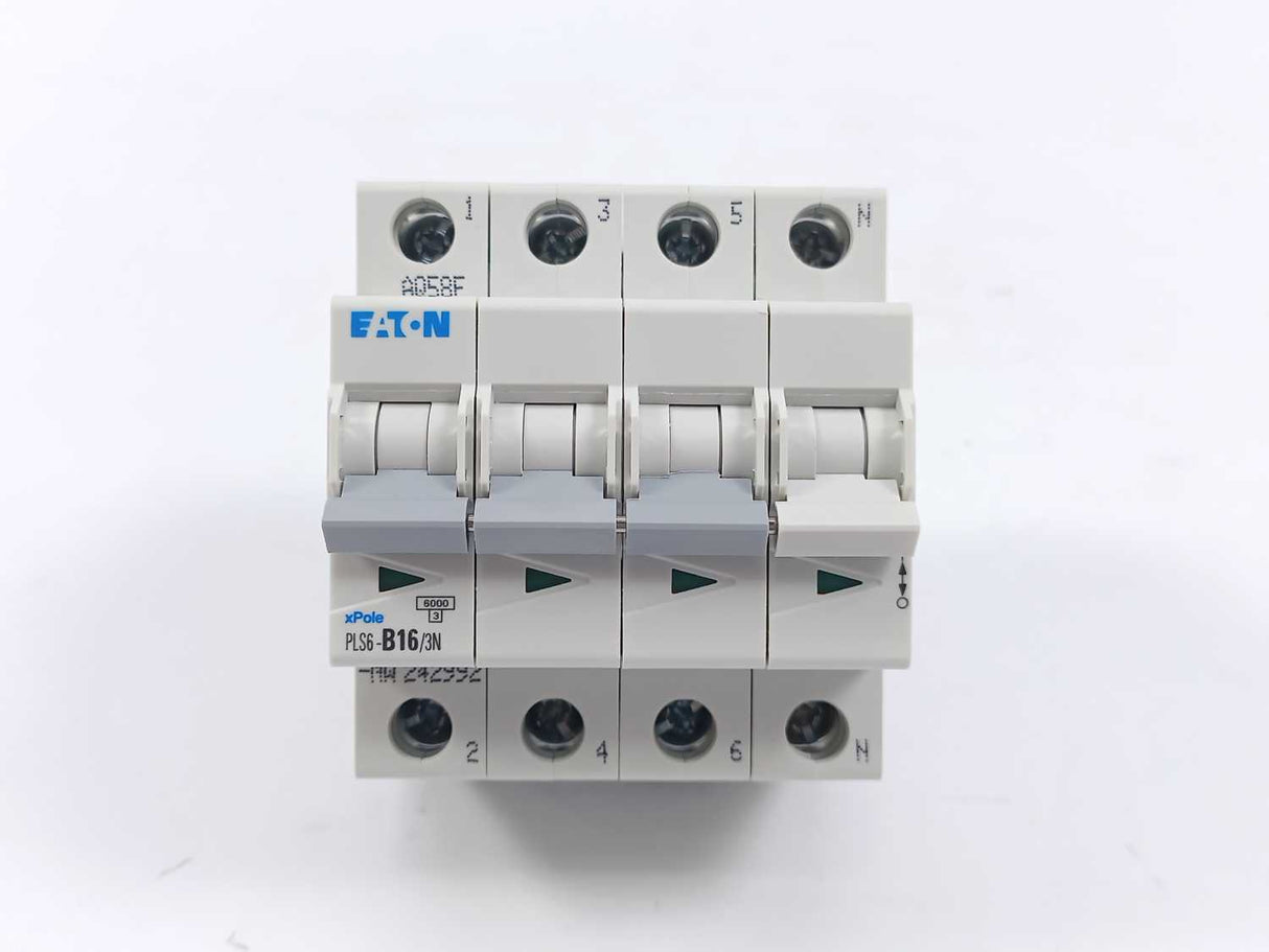 Eaton 242992 Miniature Circuit Breaker PLS6-B16/3N-MW, 2pcs.