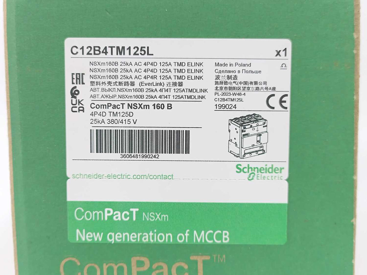 Schneider Electric C12B4TM125L IVE Electrical Interlocking Transferpact