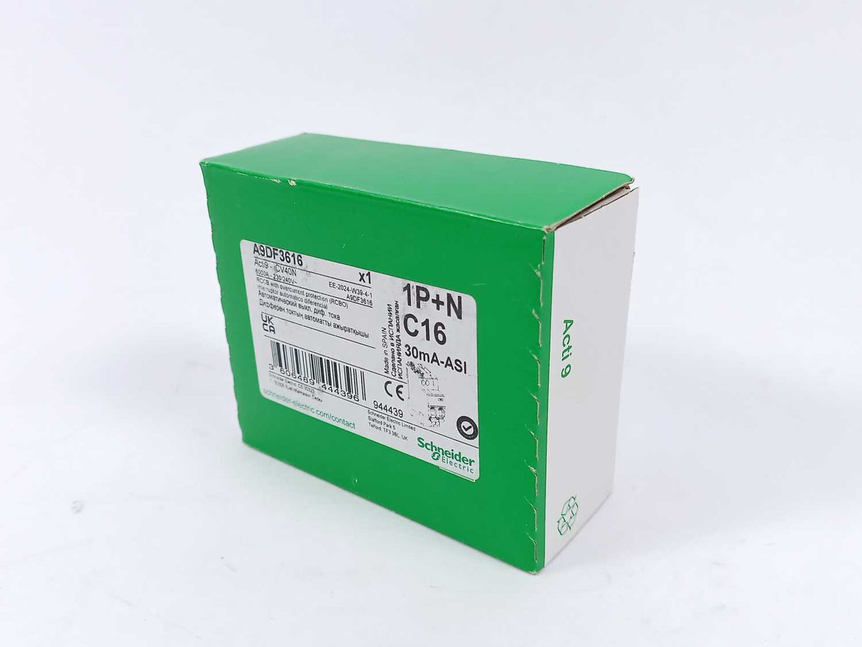 Schneider Electric A9DF3616 Acti9 iCV40N RCCB With overcurrent Protection (RCBO)