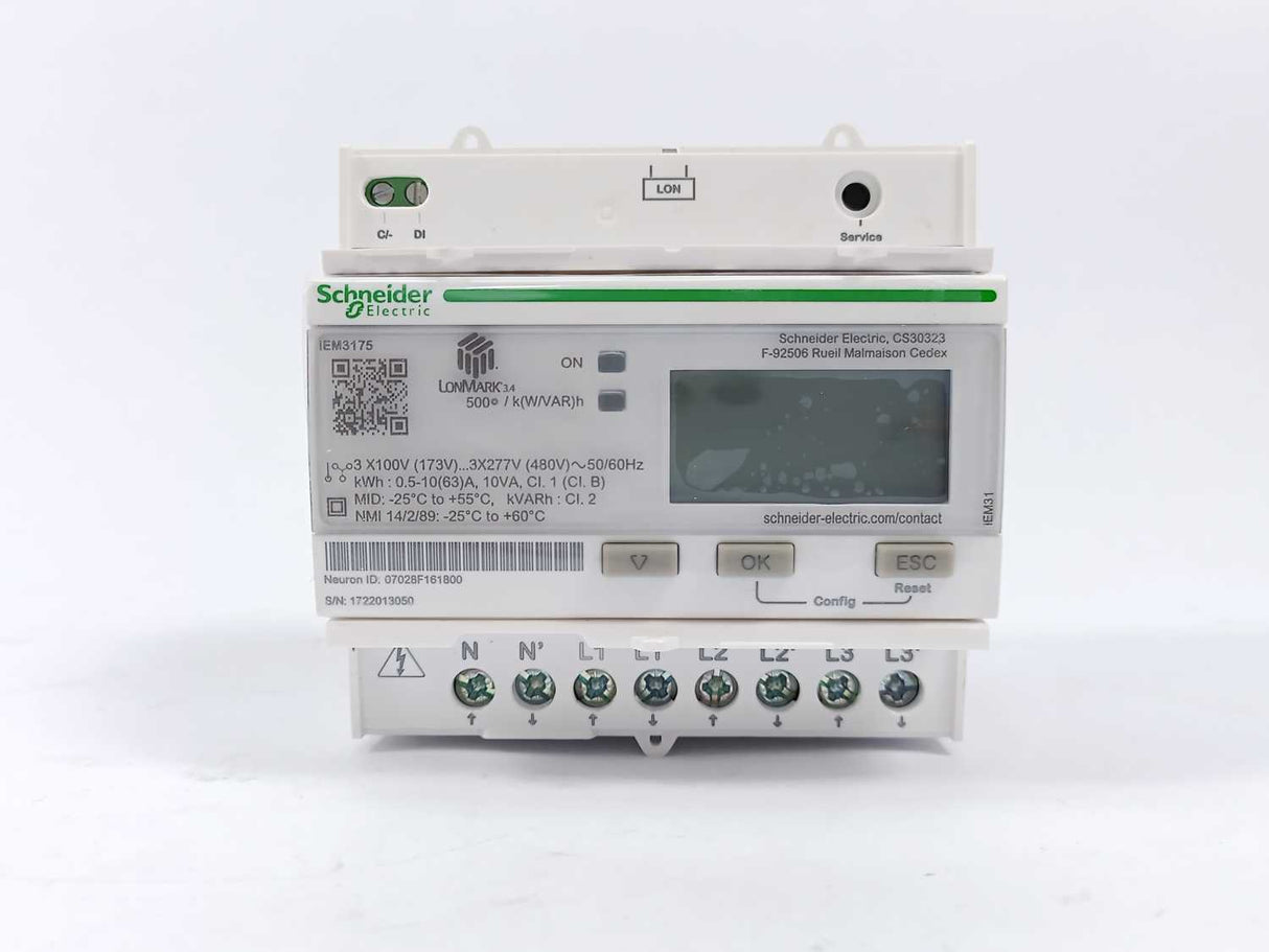 Schneider Electric A9MEM3175 iEM3175 63A Watt-hour Meter