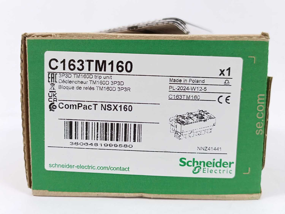 Schneider Electric C163TM160 ComPacT NSX160 3P3D TM160D Trip Unit