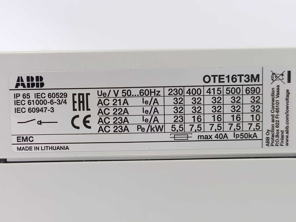 ABB 1SCA022613R2190 OTE16T3M Safety Switch