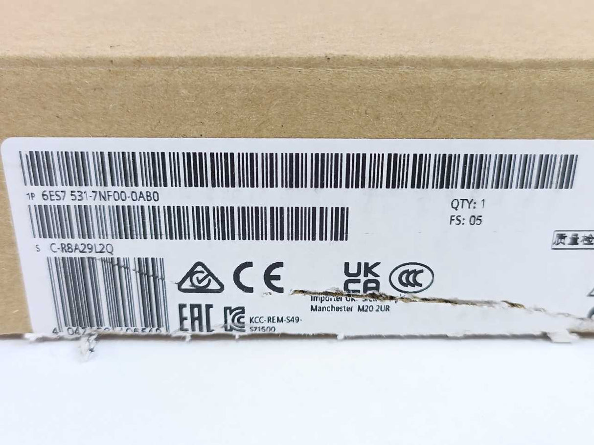 Siemens 6ES7531-7NF00-0AB0 SIMATIC S7-1500 Supply 24VDC 55mA 8-Input Channels