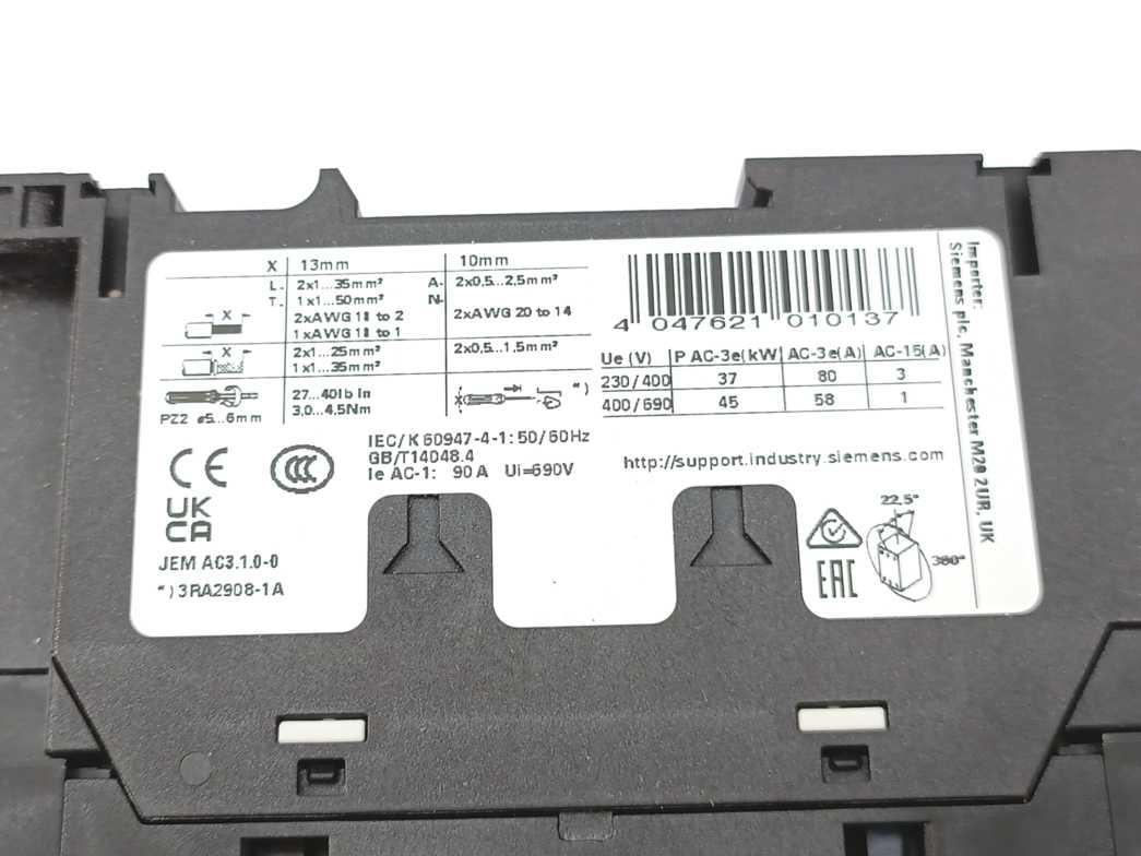 Siemens 3RT2038-3KB40 Contactor