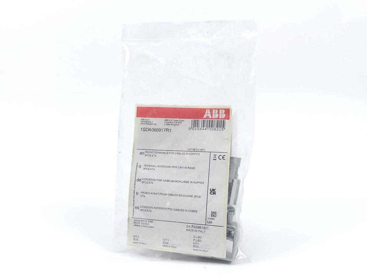 ABB 1SDA066917R1 Front Terminals for Cables in Copper 3pcs. XT4