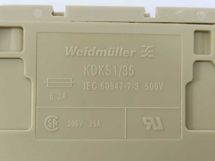 Weidmüller 9503310000 Terminal blocks KDKS 1/35, 300V, 10A