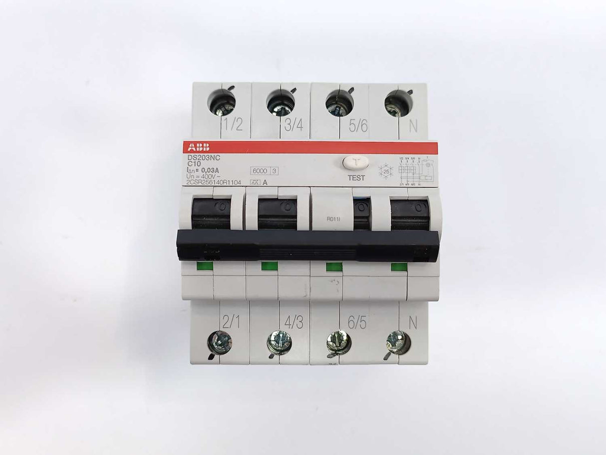 ABB 2CSR256140R1104 Residual Current Circuit Breaker, DS203NC C10 A30