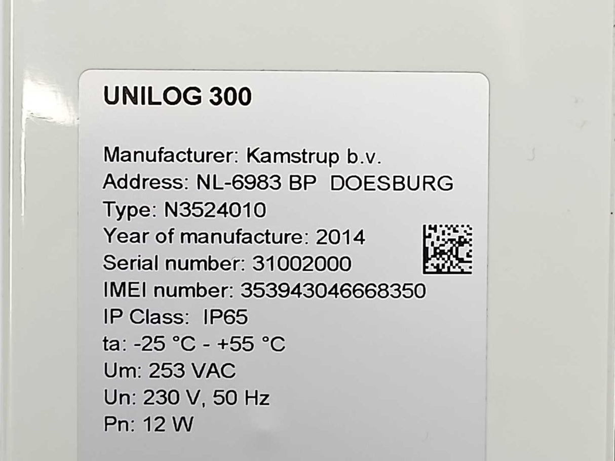 Kamstrup N3524010 UNILOG 300 Industrial Data Logger