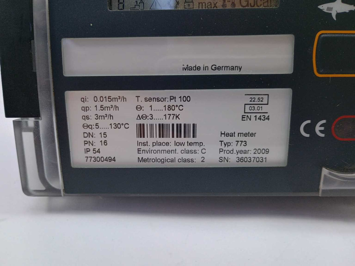 HYDROMETER SHARKY 77300494 SHARKY 773 ULTRASONIC COMPACT ENERGY METER