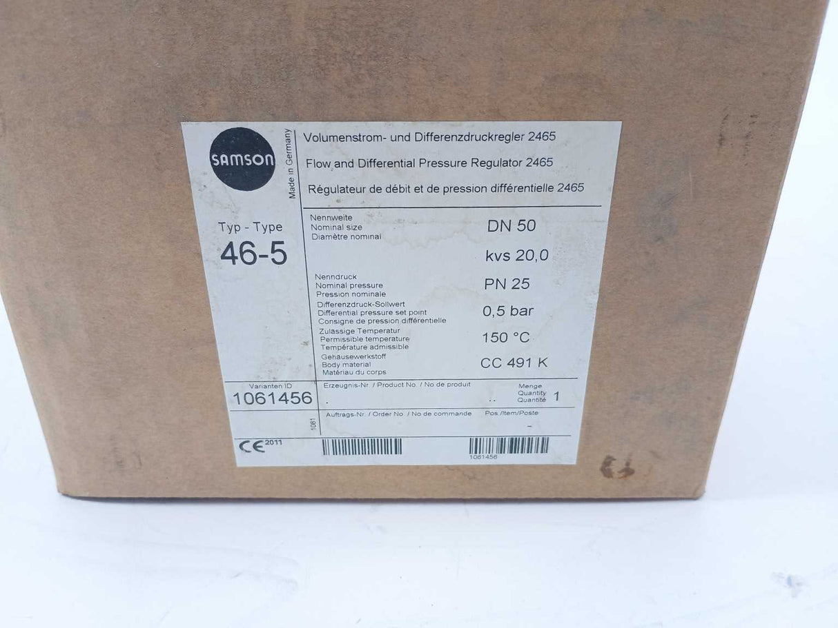 Samson 46-5 Differential Pressure Regulator DN50 PN25 2730