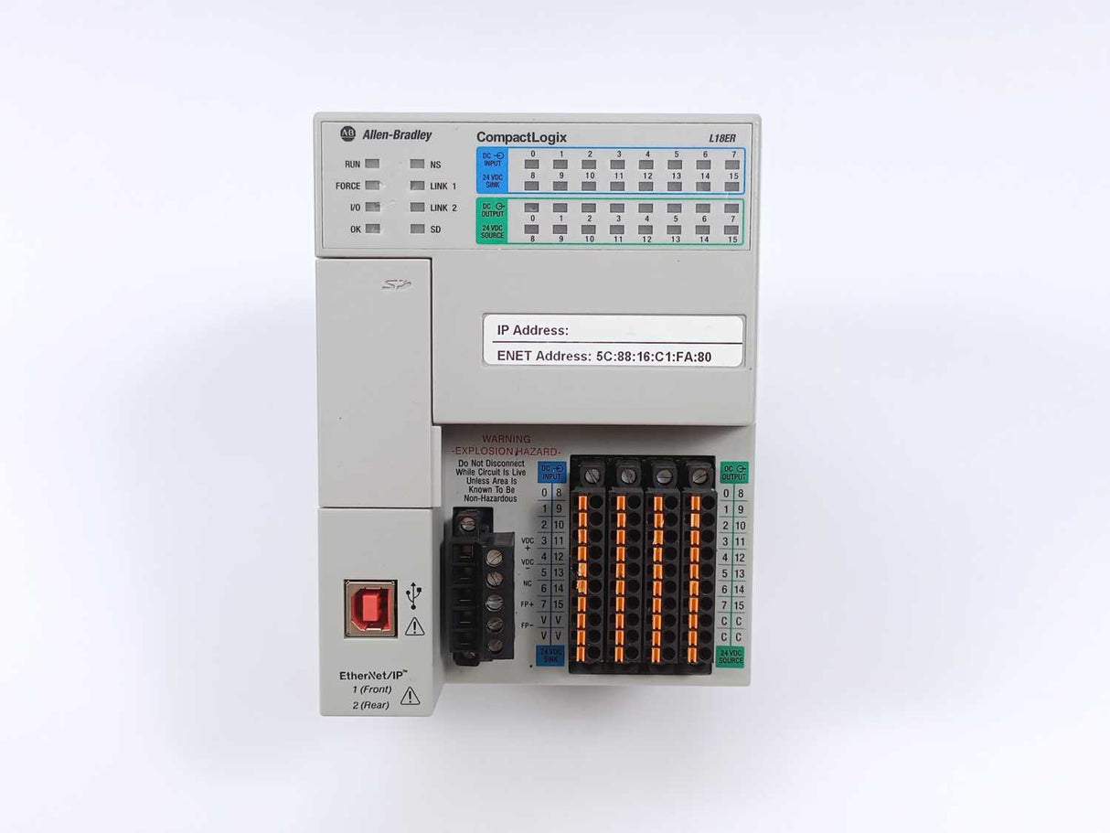 AB 1769-L18ER-BB1B Ser. B CompactLogix 0.5MB DI/O Controller