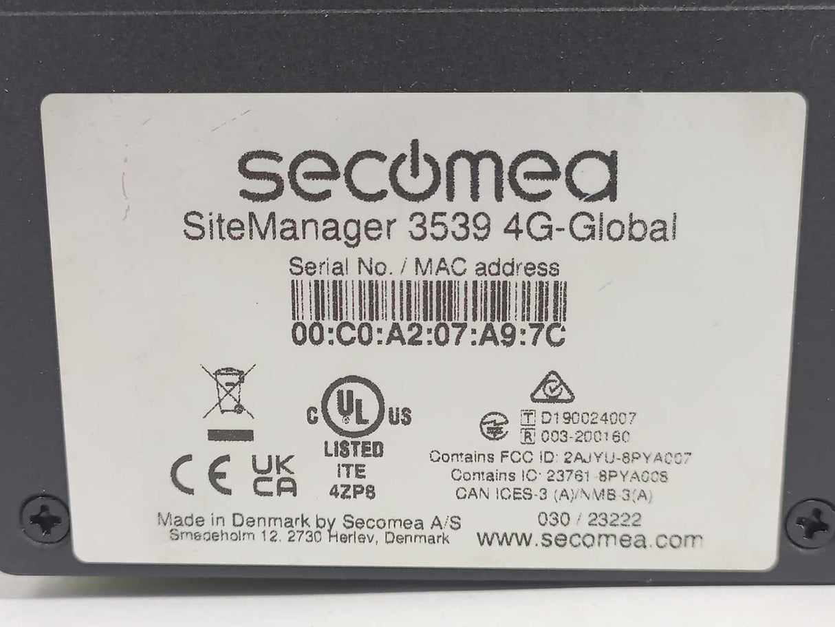 Secomea SiteManager 3539 4G-Global IIoT Gateway