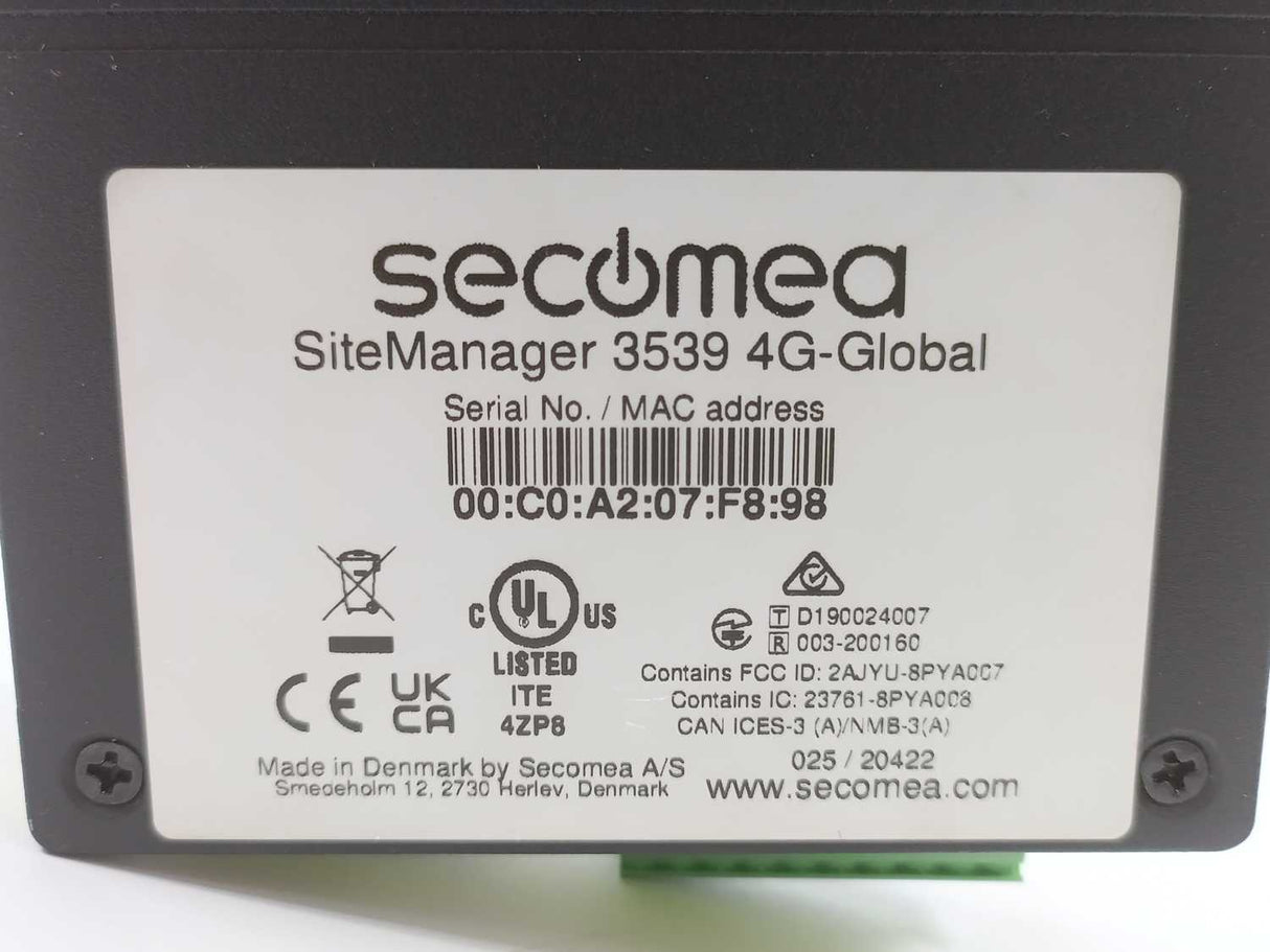 Secomea SiteManager 3539 4G-Global IIoT Gateway