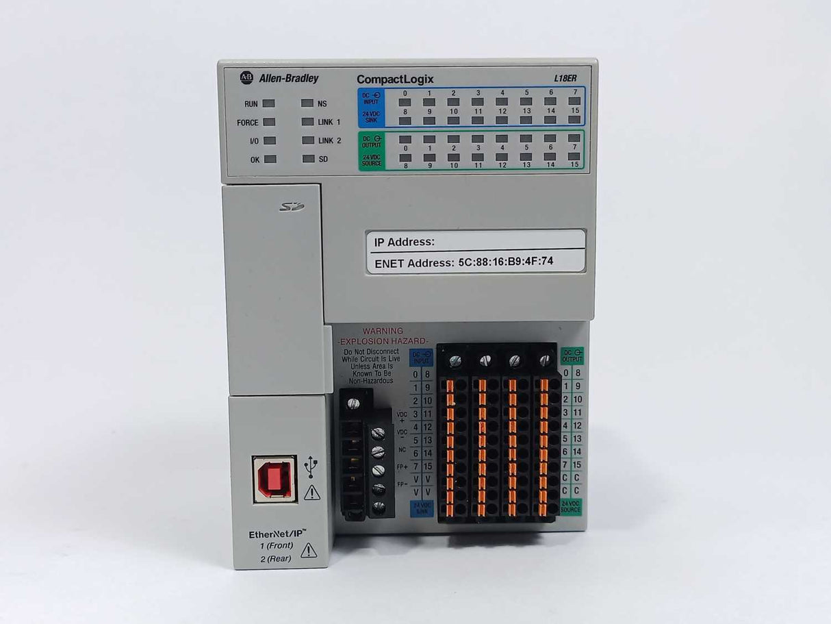 AB 1769-L18ER-BB1B Ser. B CompactLogix 0.5MB DI/O Controller