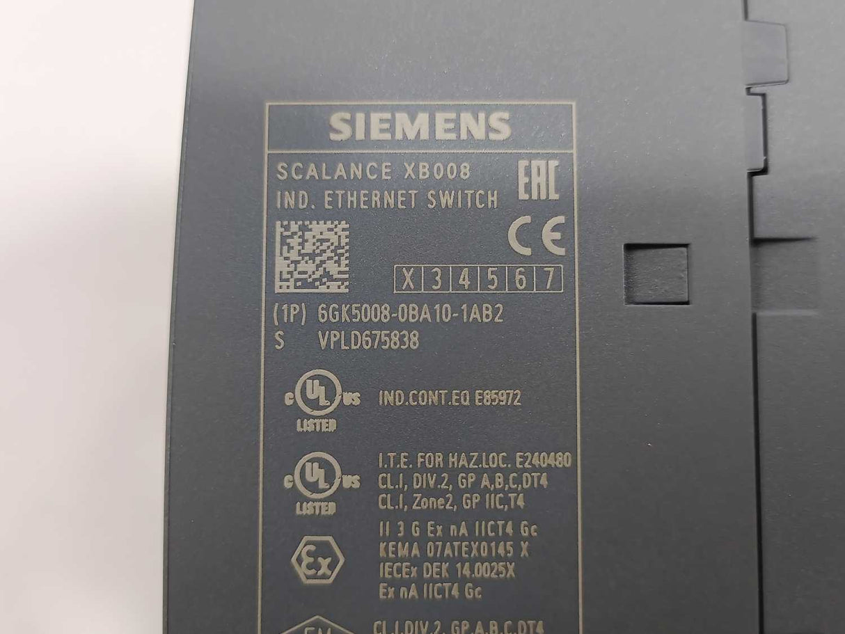 Siemens 6GK5008-0BA10-1AB2 SCALANCE XB008 Ethernet Switch