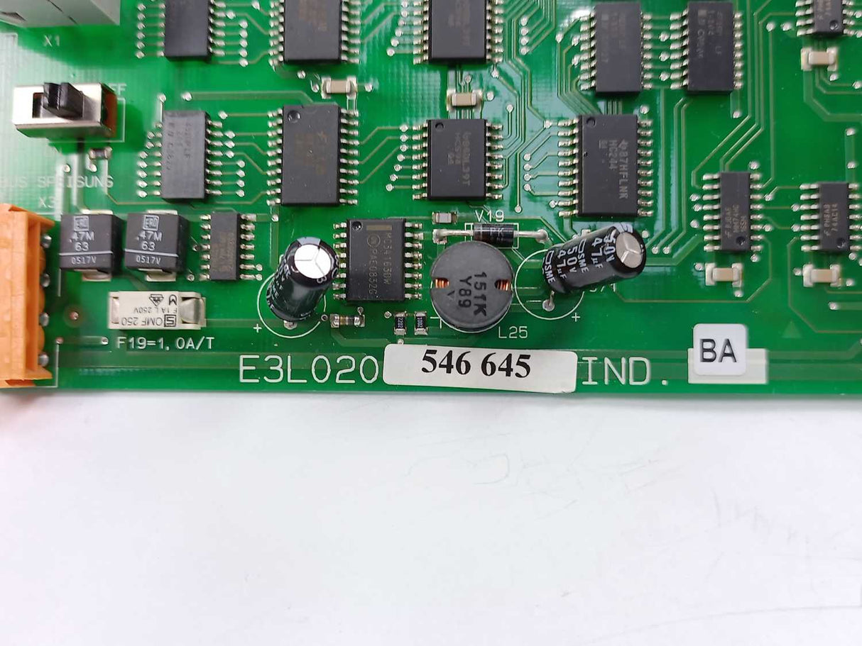 Siemens E3L020 Cerberus Control Module for Fire Detection System