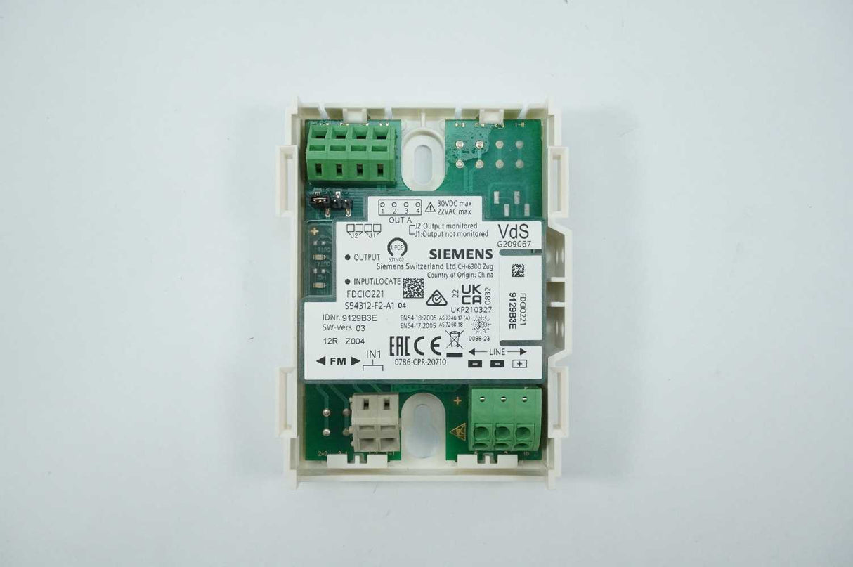 Siemens S54312-F2-A1 Input/Output Module FDCIO221 100680552