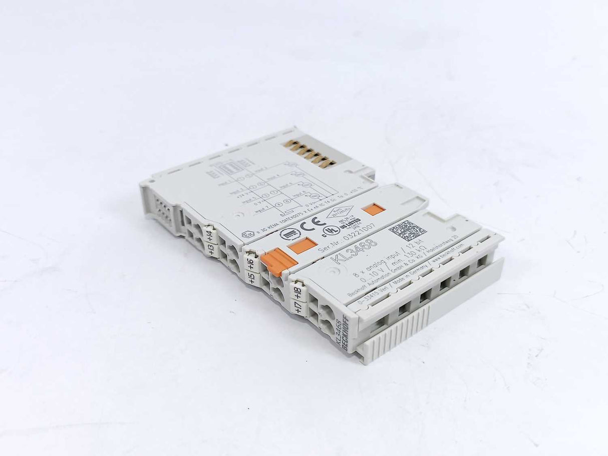 Beckoff KL3468 Bus Terminal, 8-channel Analog Input, Voltage, 0…10V