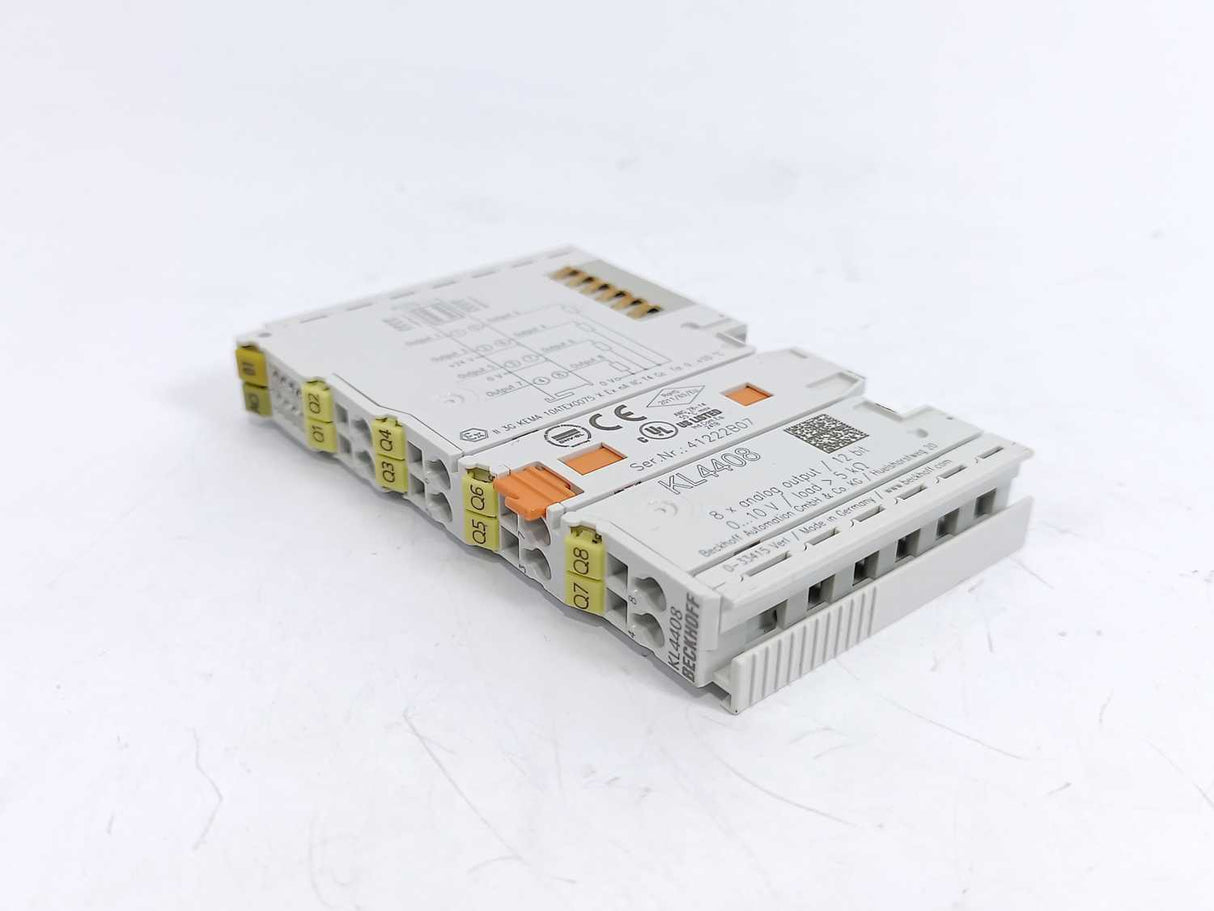 Beckoff KL4408 Bus Terminal, 8-channel Analog Output, Voltage, 0…10 V
