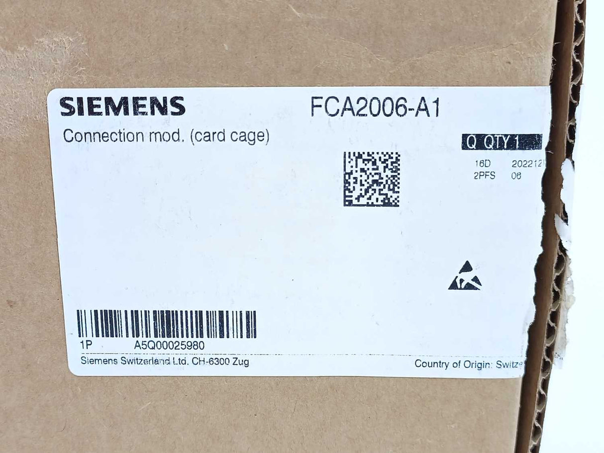 Siemens A5Q00025980 Connection Module FCA2006-A1
