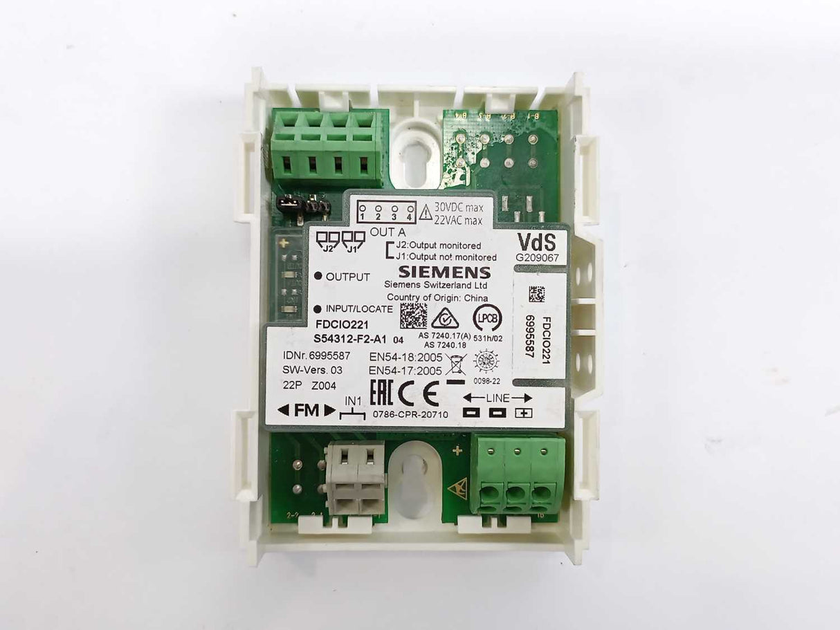 Siemens S54312-F2-A1 Input/Output Module FDCIO221