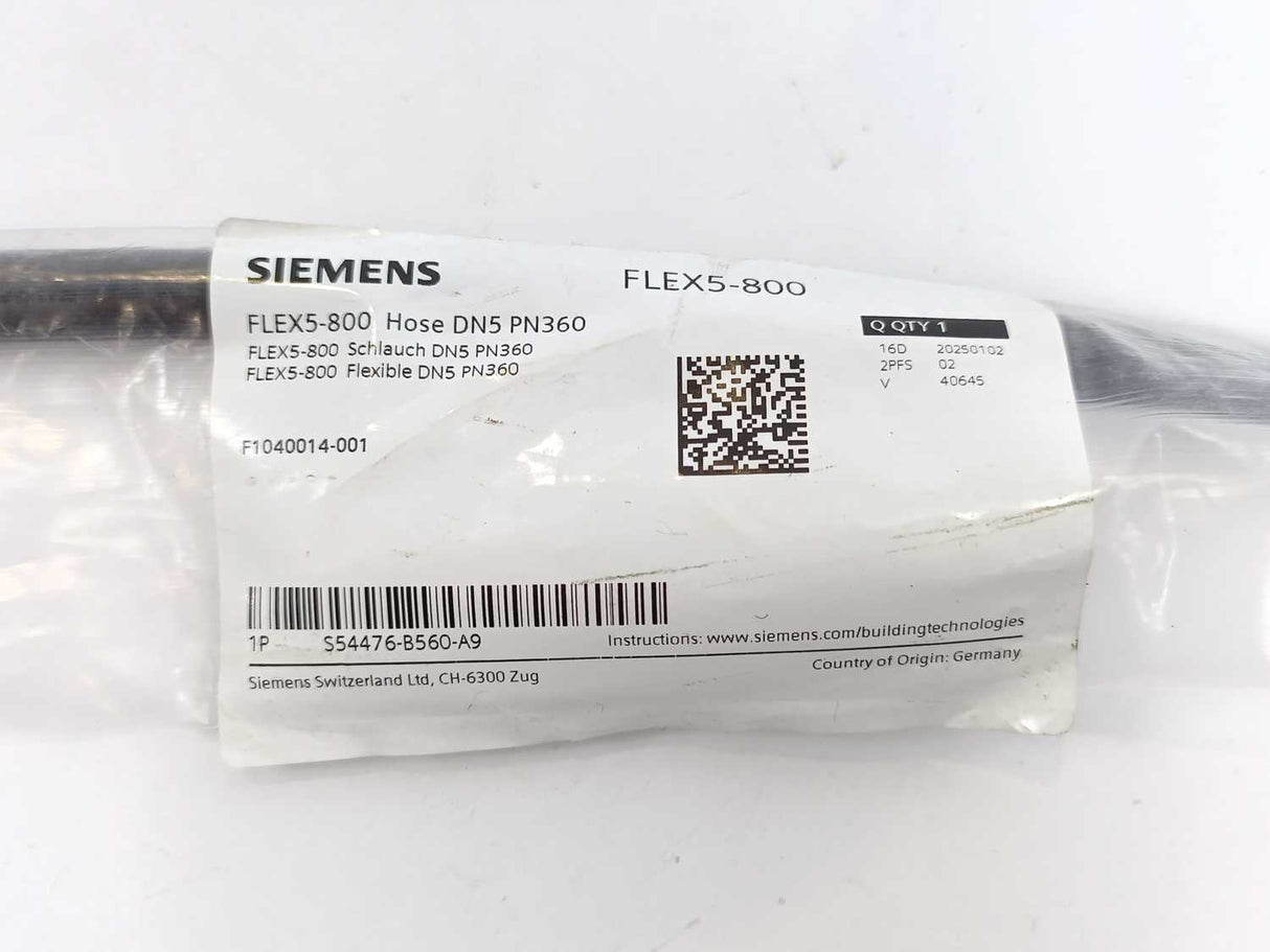 Siemens S54476-B560-A9 FLEX5-800 Hose DN5 PN360