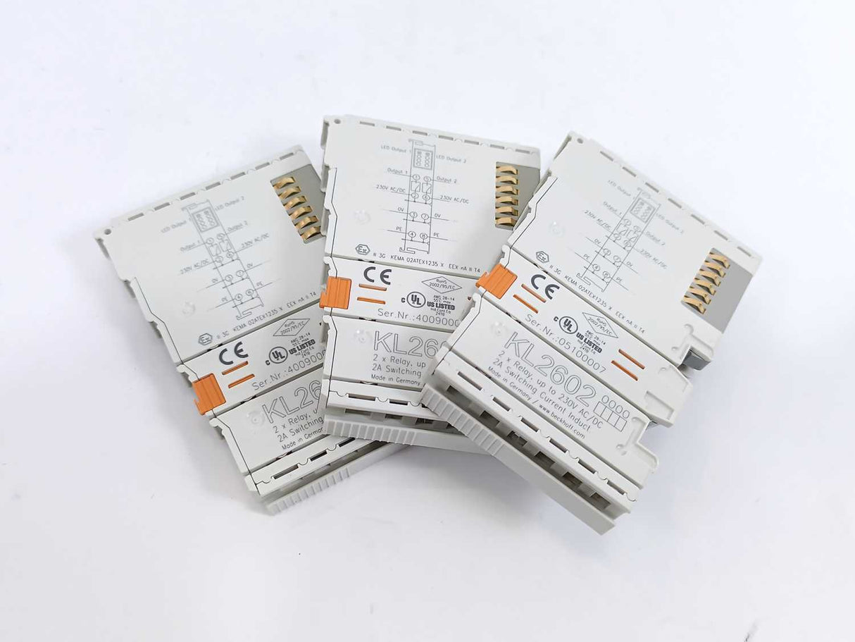 Beckhoff KL2602 Relay, up to 230 V AC/DC 2 Pcs. box
