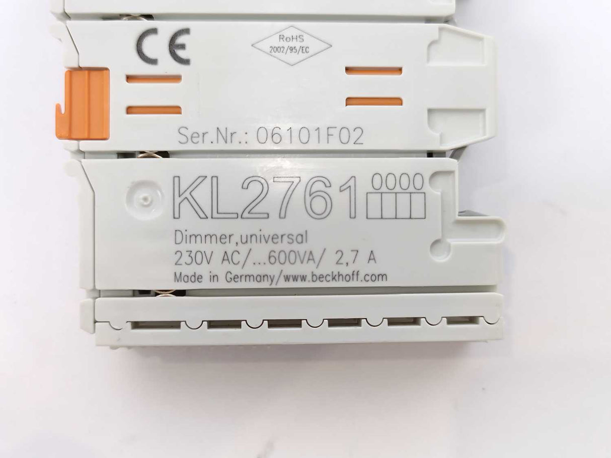 Beckhoff KL2761 Universal Dimmer Bus Terminal, 80...230V AC/ .... 600 W