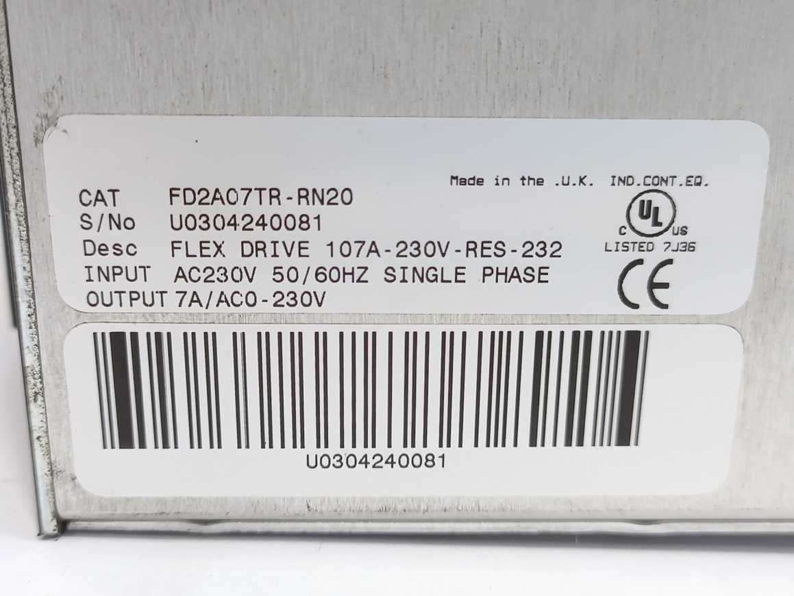 BALDOR FD2A07TR-RN20 Flex Drive 107A-230V-RES-232