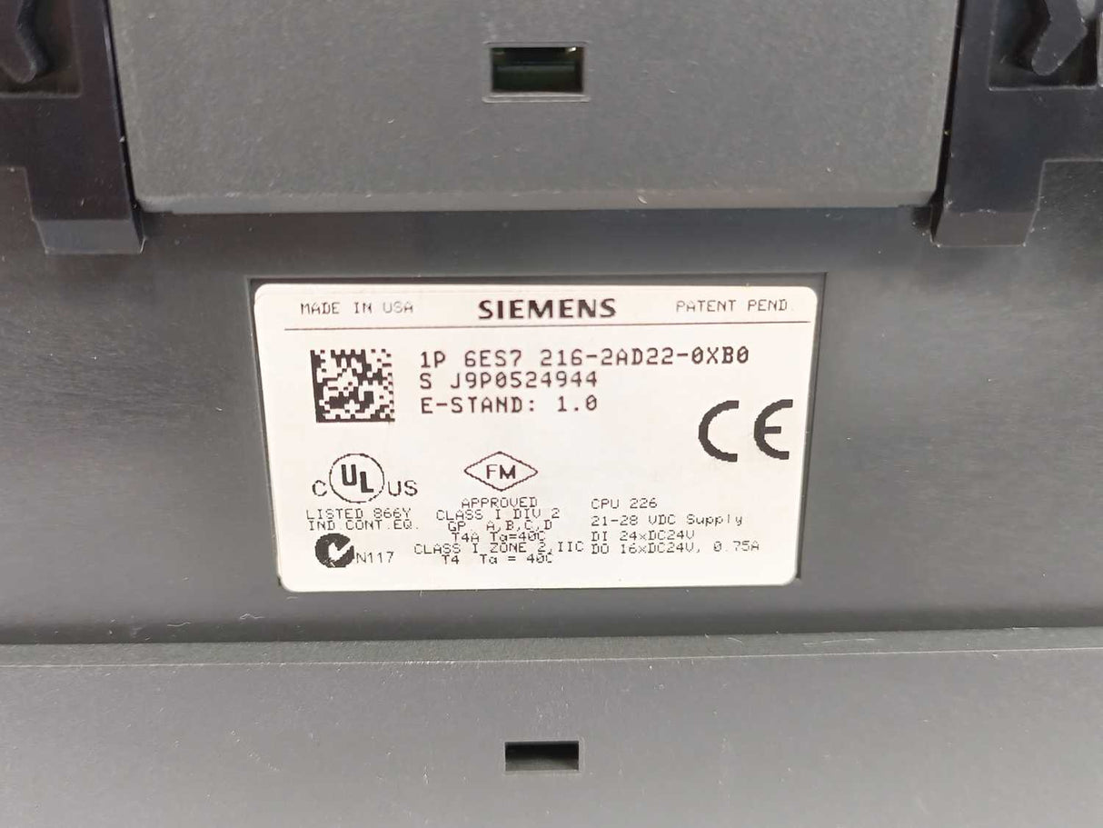 Siemens 6ES7216-2AD22-0XB0 SIMATIC S7-200 CPU 226 Compact Unit