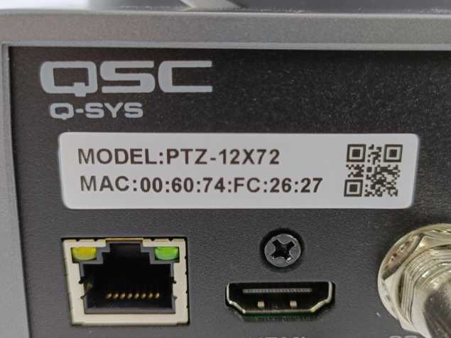 QSC MSIP-REM-Qsc- PTZ-12X72 PTZ Camera