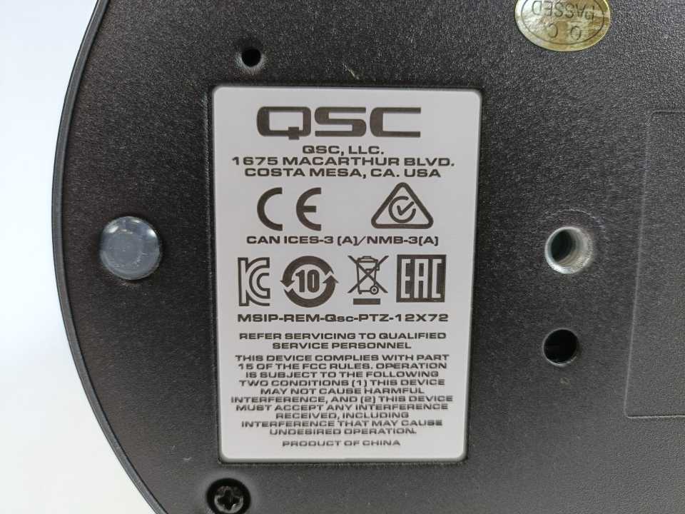 QSC MSIP-REM-Qsc- PTZ-12X72 PTZ Camera
