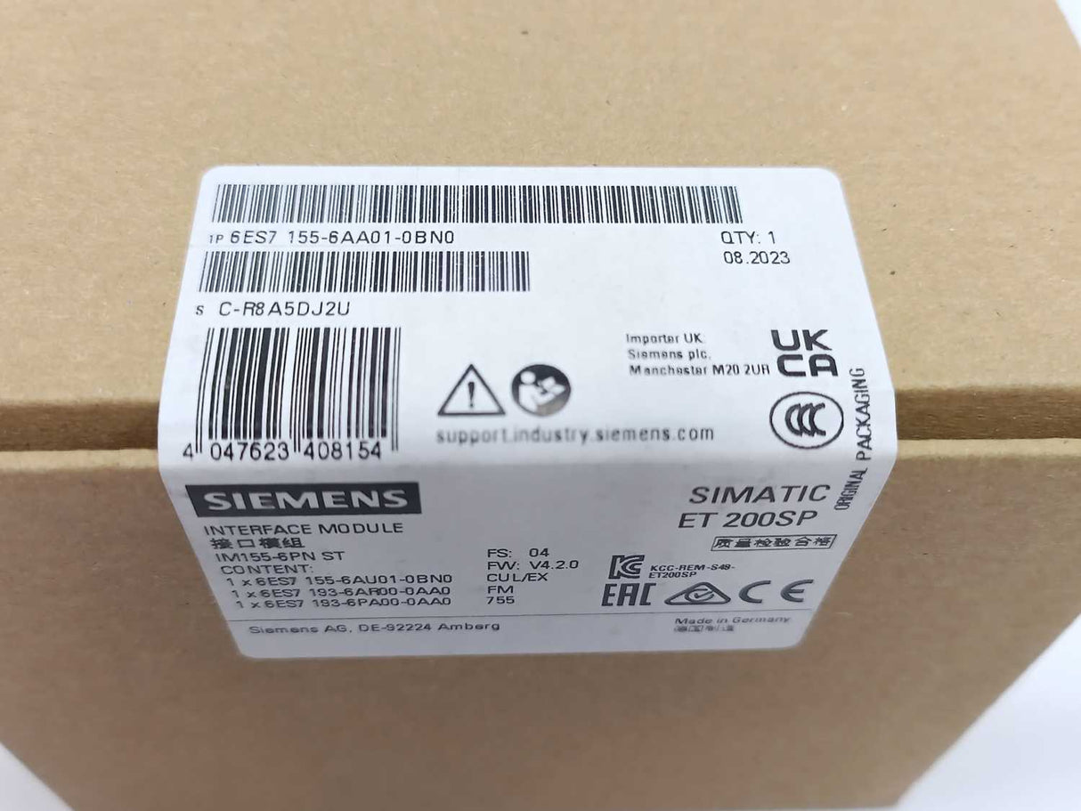 Siemens 6ES7155-6AA01-0BN0 Interface Module SIMATIC ET 200SP, PROFINET Bundle IM
