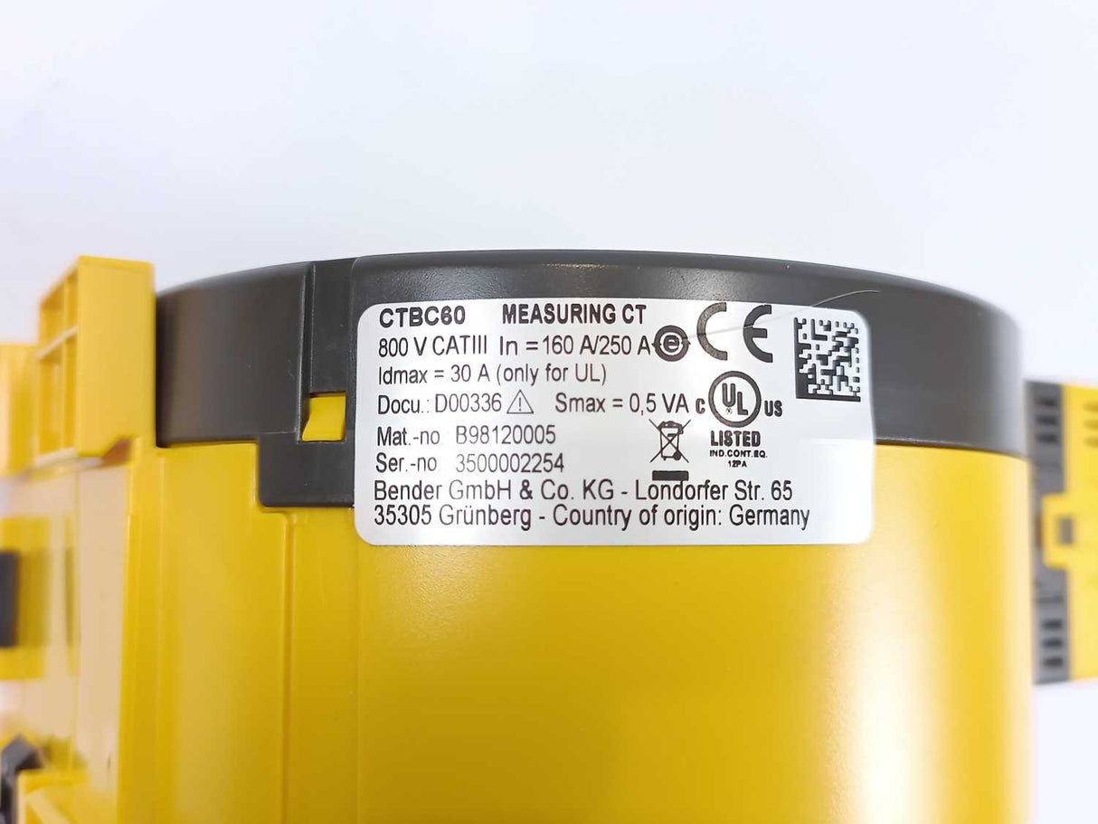 Bender B78120014 CTUB101-CTBC60 LV Current Transformer