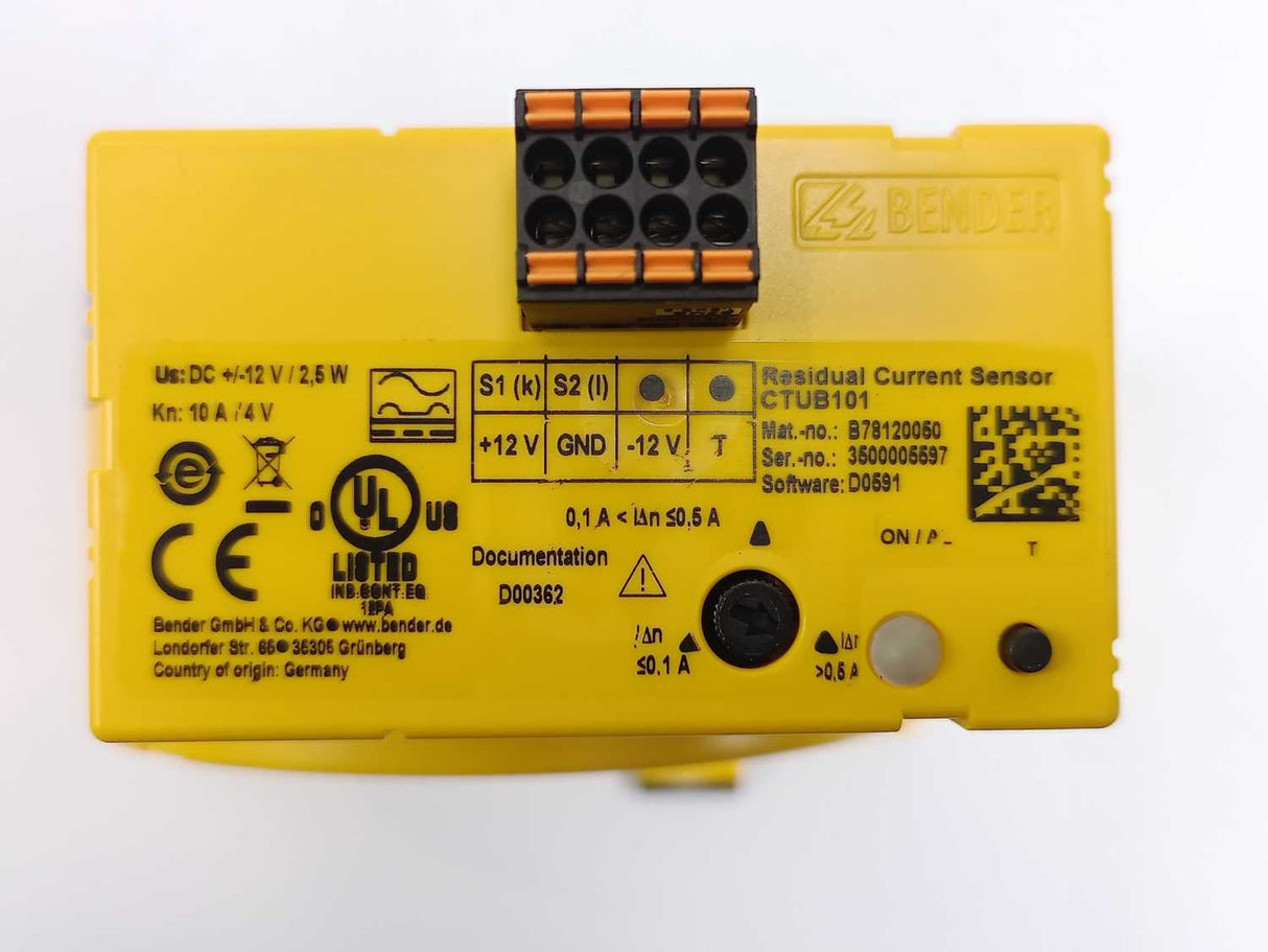 Bender B78120014 CTUB101-CTBC60 LV Current Transformer