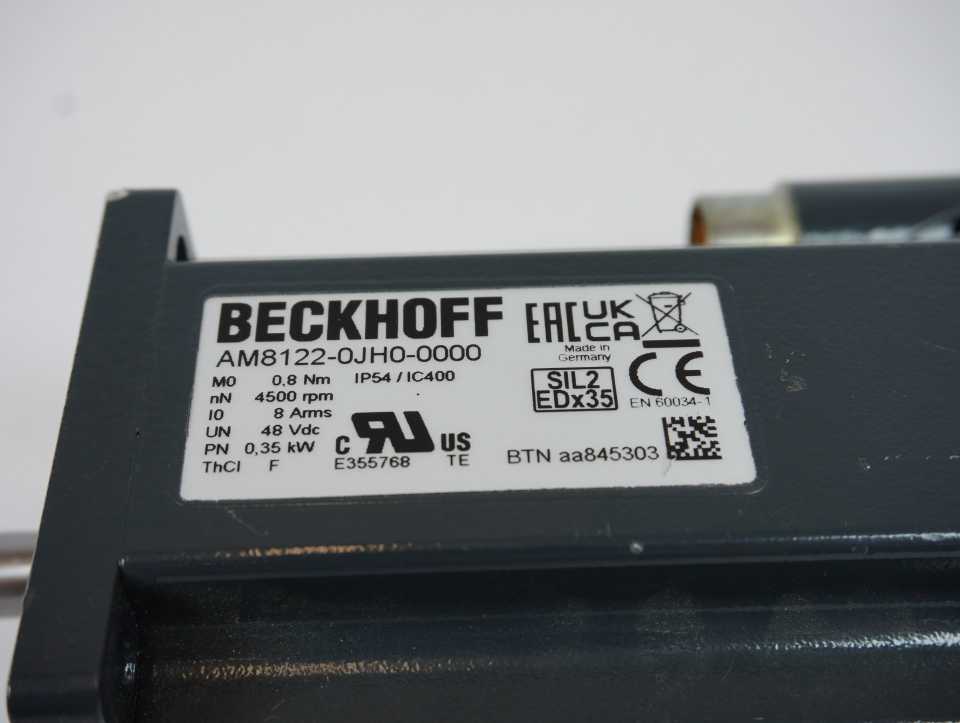 Beckhoff AM8122-0JH0-0000 Servo Motor