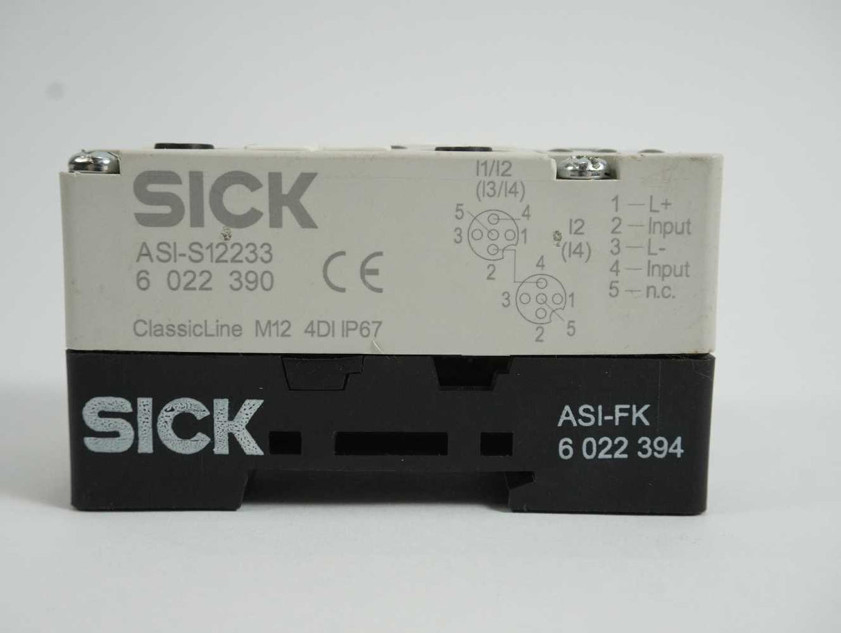 SICK 6 022 390 ClassicLine M12 4DI IP67 ASi Module ASI-S12233