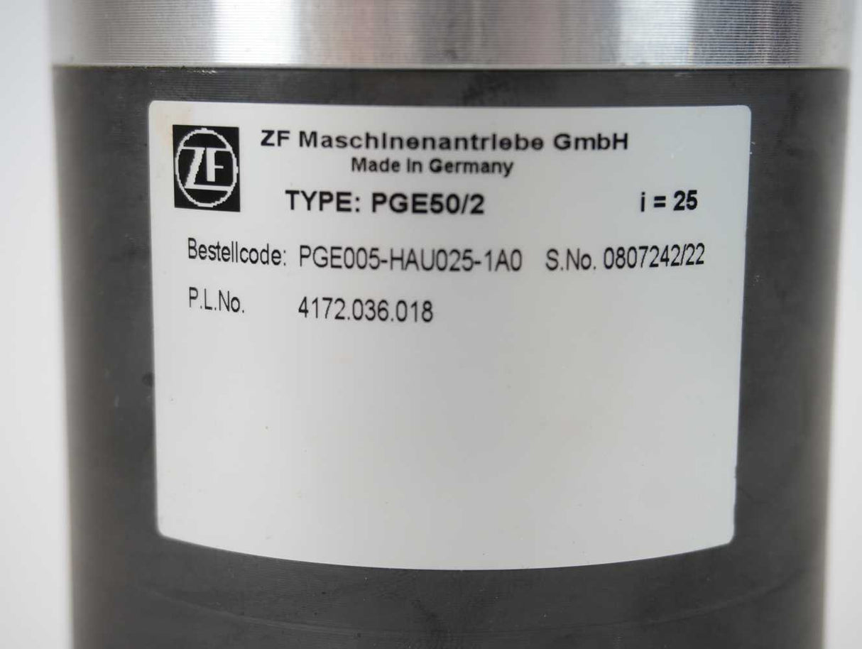 ZF Maschinenantriebe PGE005-HAU025-1A0 PGE50/2 Planetary Gearbox i=25