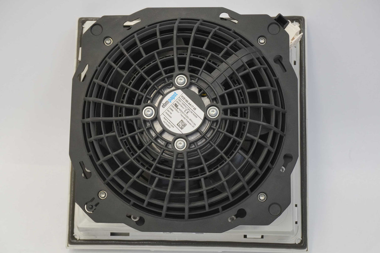 EBM-Papst K2S168-AA17-05 AC Diagonal Cooling Fan with Guard in Rittal Cabinet
