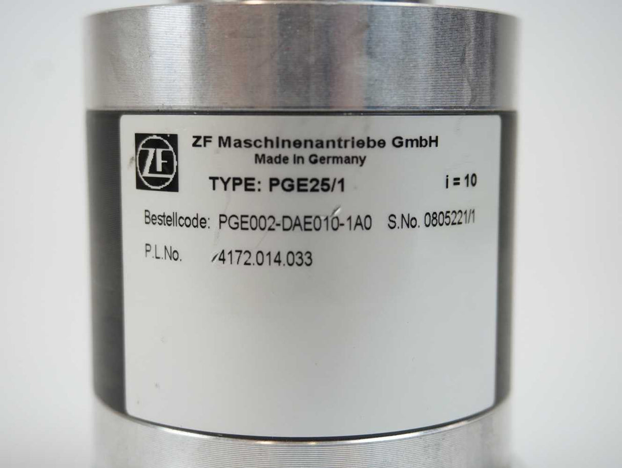 ZF Maschinenantriebe PGE002-DAE010-1A0 PGE25/1 Planetary Gearbox i=10