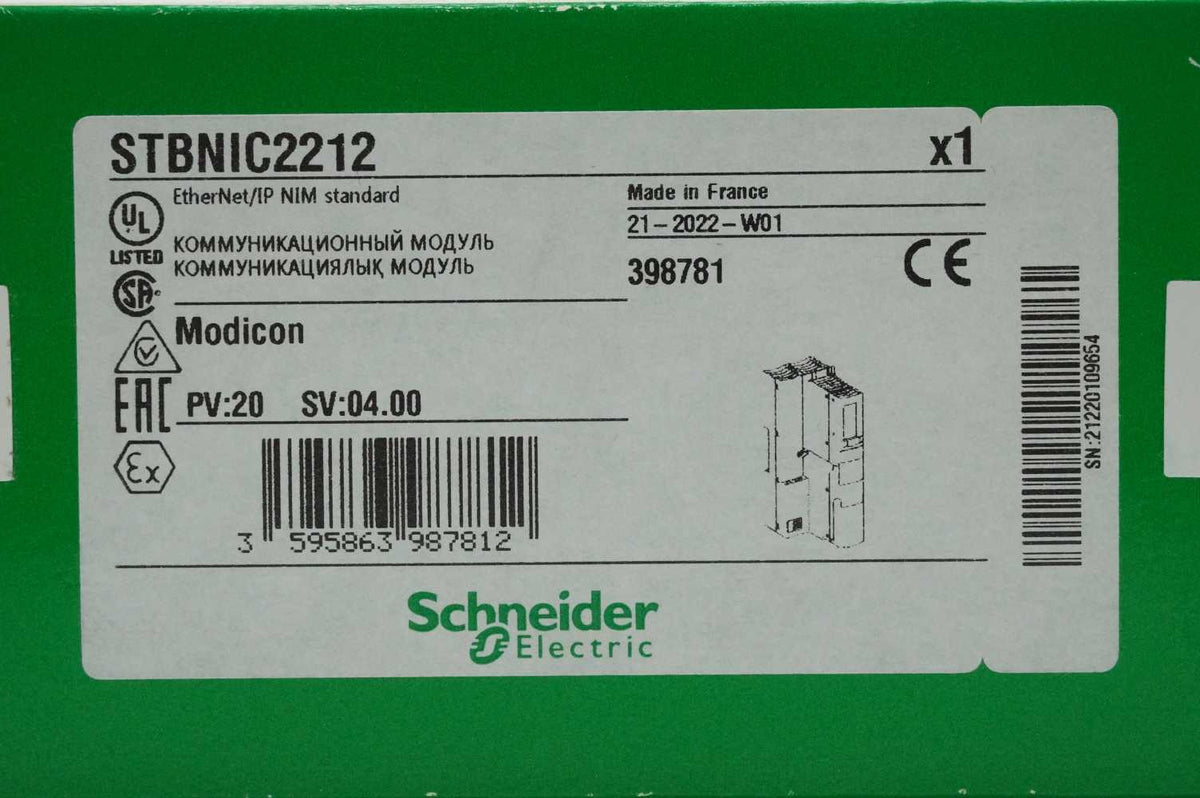 Schneider Electric STBNIC2212 EtherNet/IP NIM Standard Communication Module