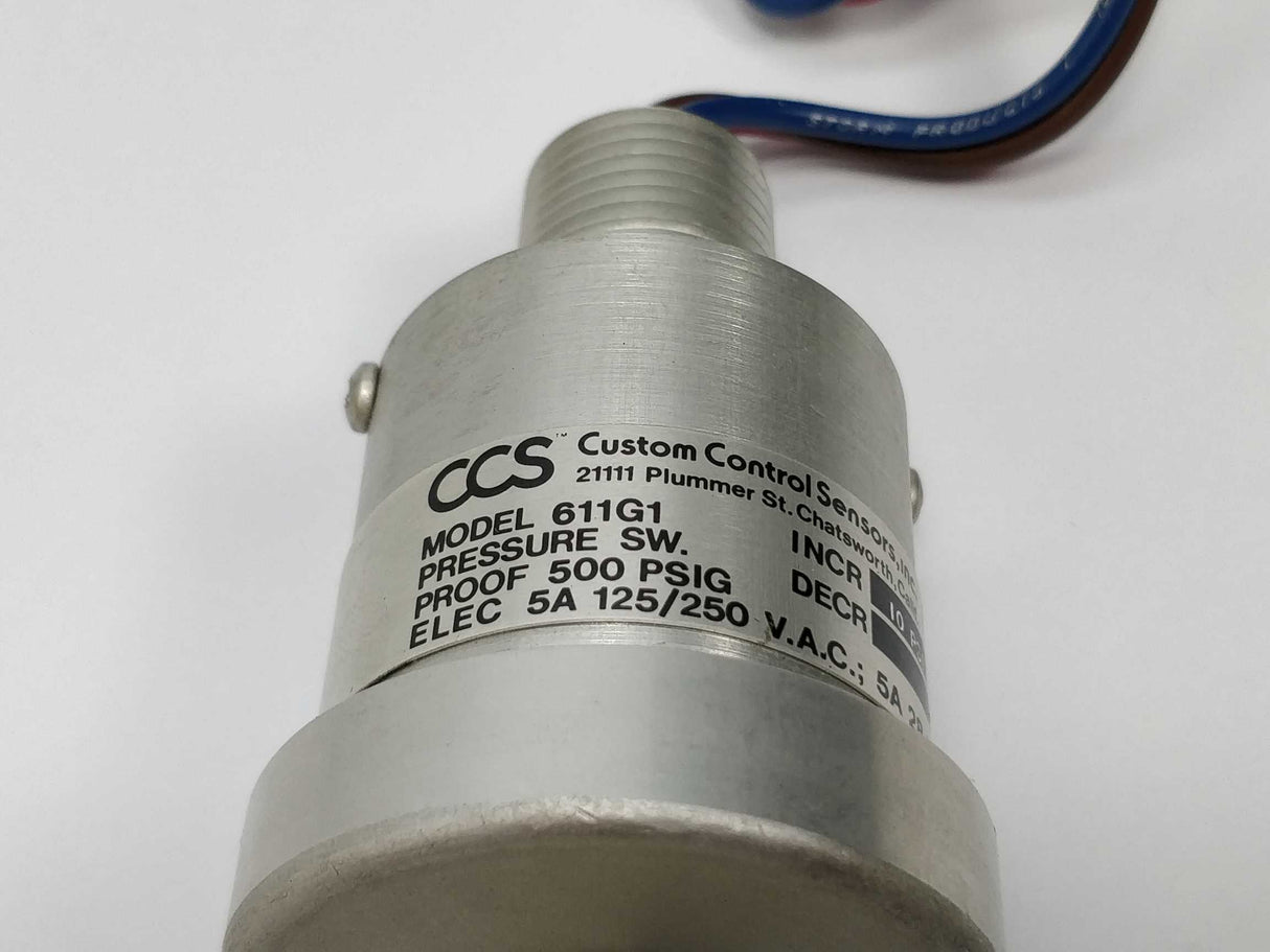 CCS 611G1 500 PSI, 125/250 V.A.C