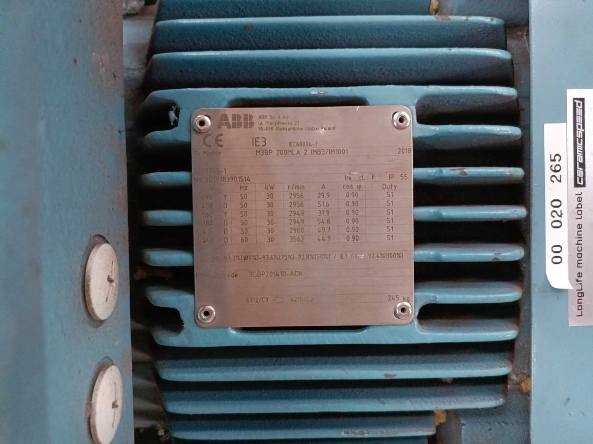 AERZEN GMA 13F7 Positive Displacement High Vacuum Blower w/ ABB Motor